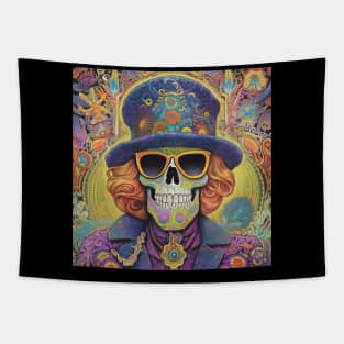 The Psychedelic Undead Mad Hatter Tapestry