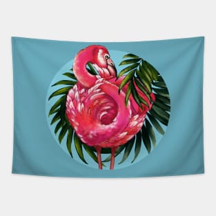 a flamingo bird Tapestry