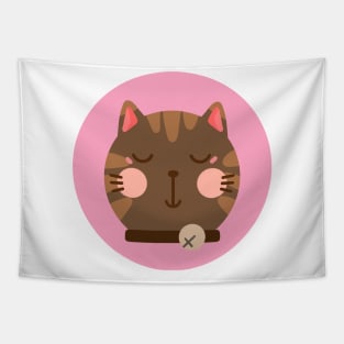 cute drawn kitty cat design 11 Tapestry