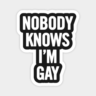 Nobody Knows I'm Gay Magnet