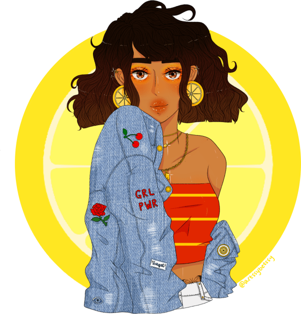 Lemon Gal Kids T-Shirt by artssybetssy