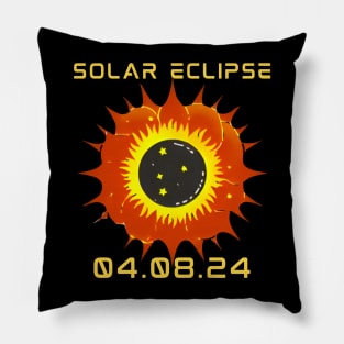 Solar Eclipse 2024 North America Pillow