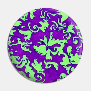 Green and Purple Pattern Pin