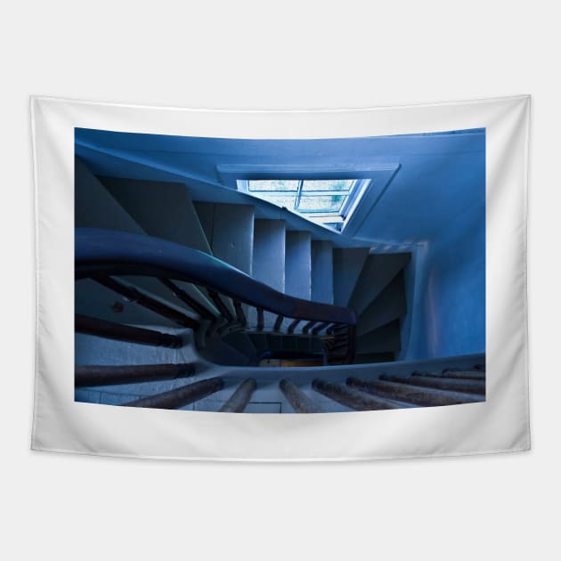 Vermont Lighthouse Staircase Tapestry by lisaeldred