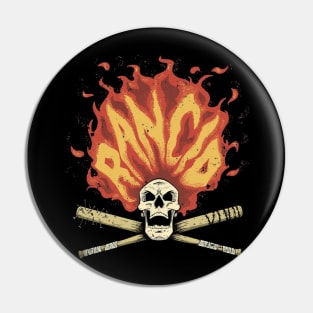 Skull Head Fire Of Rock Punk Style Pin