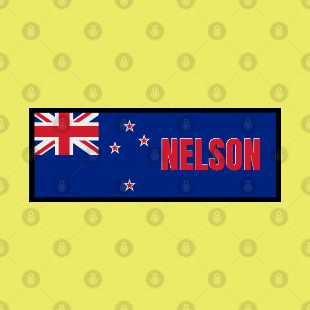 Nelson City in New Zealand Flag by aybe7elf