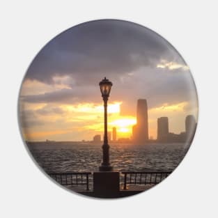 Battery Park Sunset Skyline Manhattan New York City Pin