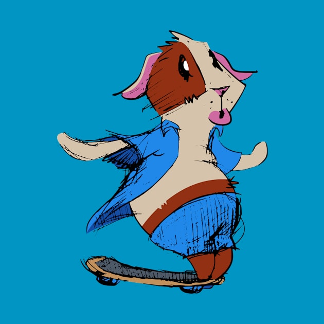 Guinea Pig Skater by GuineaPigArt