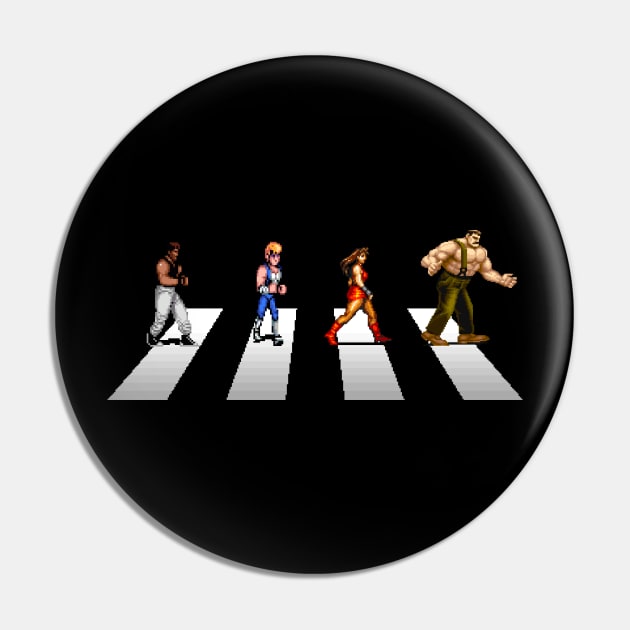 Beat 'Em Up Road Pin by CCDesign