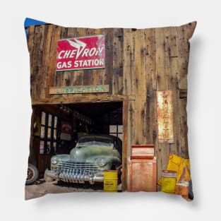 Chevron Gas Station Pillow