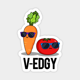 V-Edgy Cute Veggie Pun Magnet