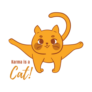 Karma is a cat 3 T-Shirt