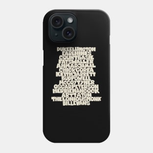 Jazz Legends in Type: The Jazz Pianists Phone Case