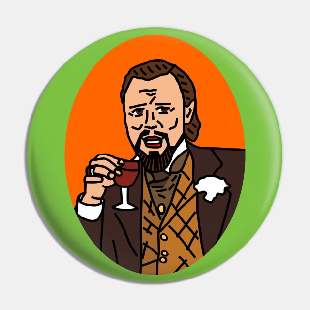 Funny Portrait of Leo with Wine Pin by ellenhenryart