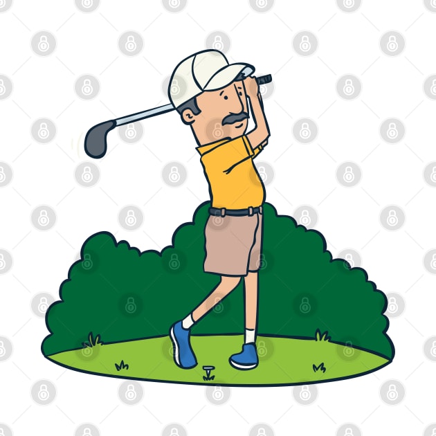 Retired Golf Golfer Grandpa by Shirtbubble