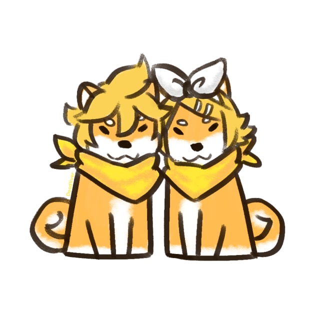 Kagamine Shibe Twins by Doodliver