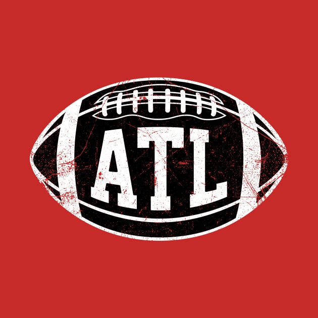 ATL Retro Football - Red by KFig21