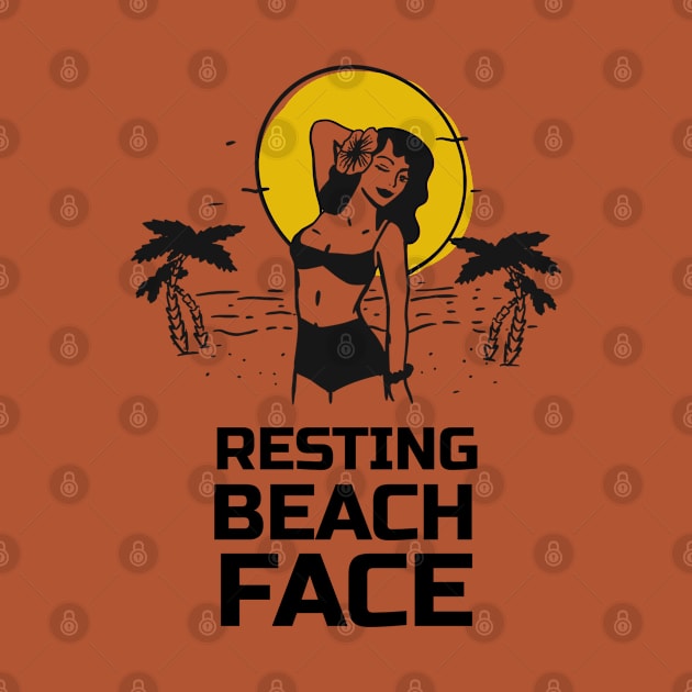 Resting Beach Face by TravelTeezShop