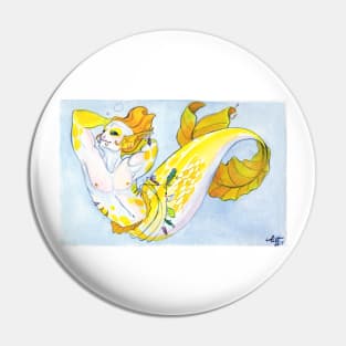 MerMay Yellow Snapper Pin Up Merman Watercolor Pin