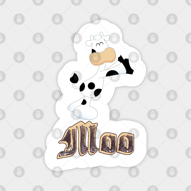 Cow Moo Magnet by artsytee