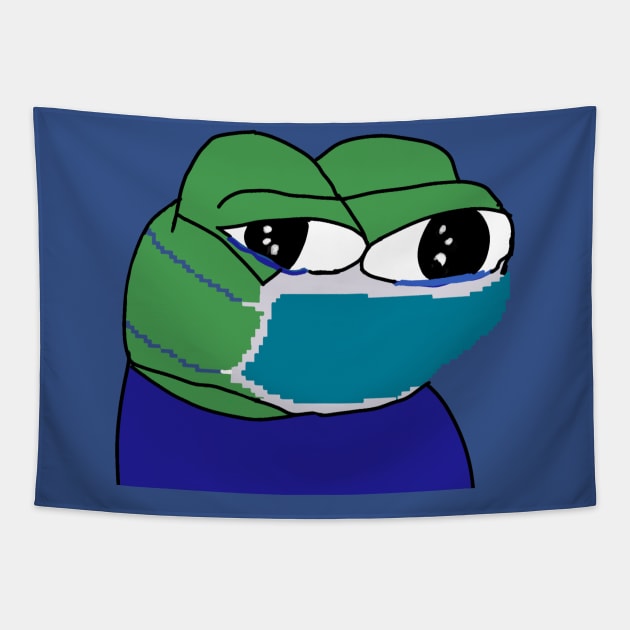 Mask Pepe Tapestry by TheMemeLord