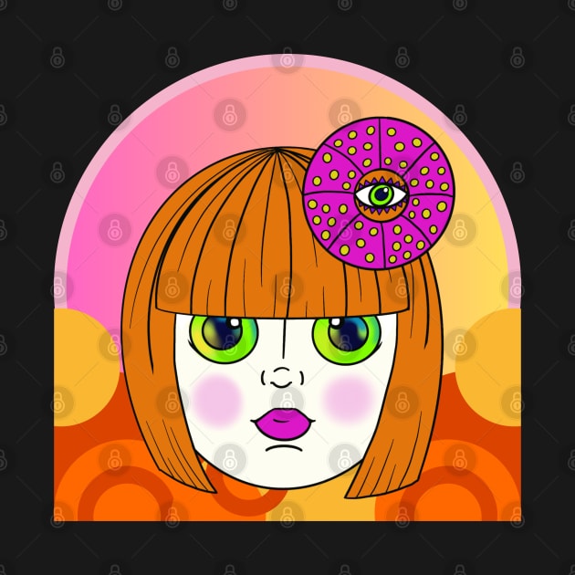 Yayoi Kusama Dollface Arch by The Neon Seahorse