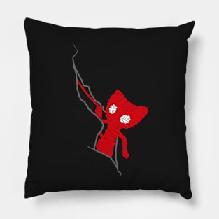 Unravel 2 red comes out of its hole Pillow