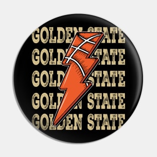 Funny Sports Golden State Proud Name Basketball Classic Pin