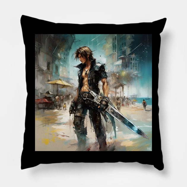 Squall Leonhart Pillow by Shareh's Designs 