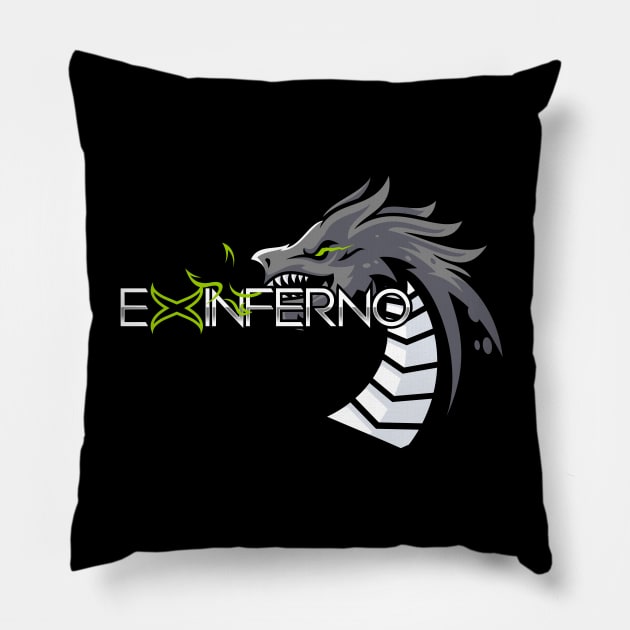 Ex Inferno Dragon X Pillow by Ex Inferno