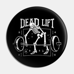 Dead Lift Skeleton Barbell Workout Gym Bodybuilding Unisex Pin