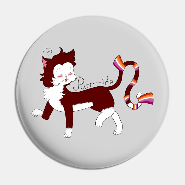 Lesbian Purrride Pin by StevenArveriPrints