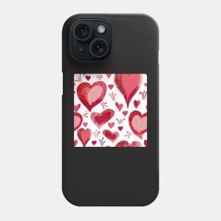 Red Pink Heart Pattern Phone Case