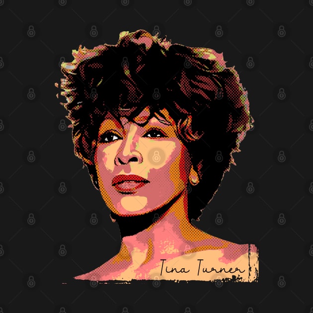 Tina Turner Retro Vintage Pop Art by Mr.FansArt