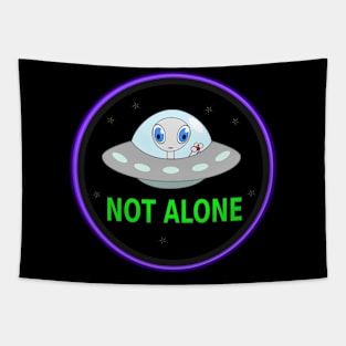 UFO Alien NOT ALONE Tapestry