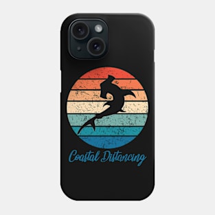 Social Distancing vs Coastal Distancing - Hammerhead Shark Phone Case