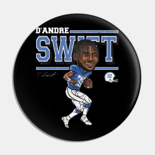 D'Andre Swift Detroit Cartoon Pin