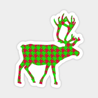 CHRISTMAS Reindeer Red And Green Magnet