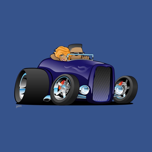 Highboy hot rod deep purple roadster by hobrath