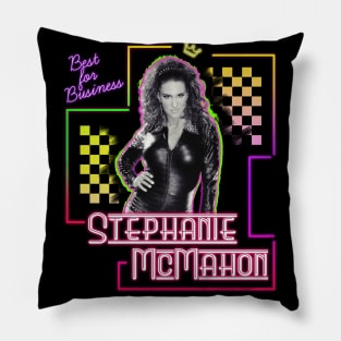 "Best for Business" Stephanie McMahon Retro Pillow