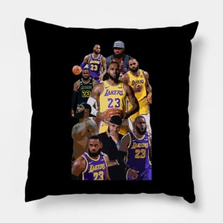 Lebron James Vector Art Pillow