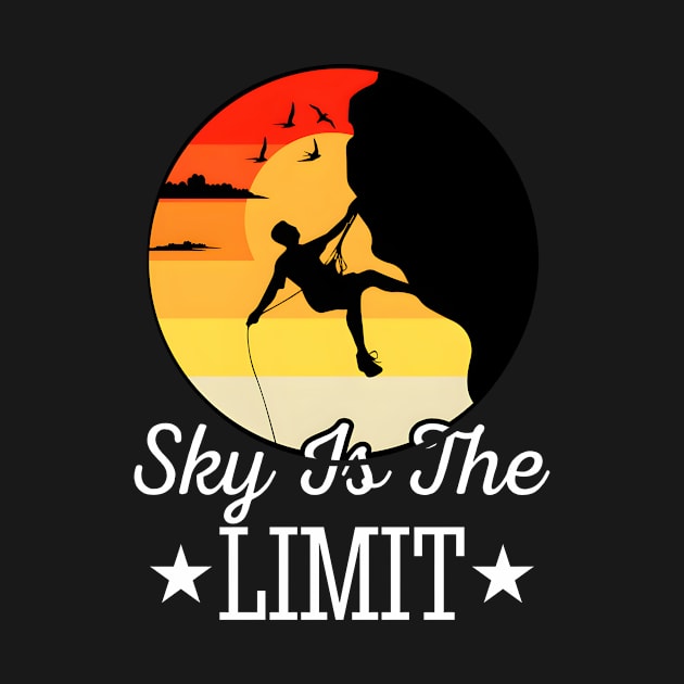 sky is the limit rock climbing by kakimonkey