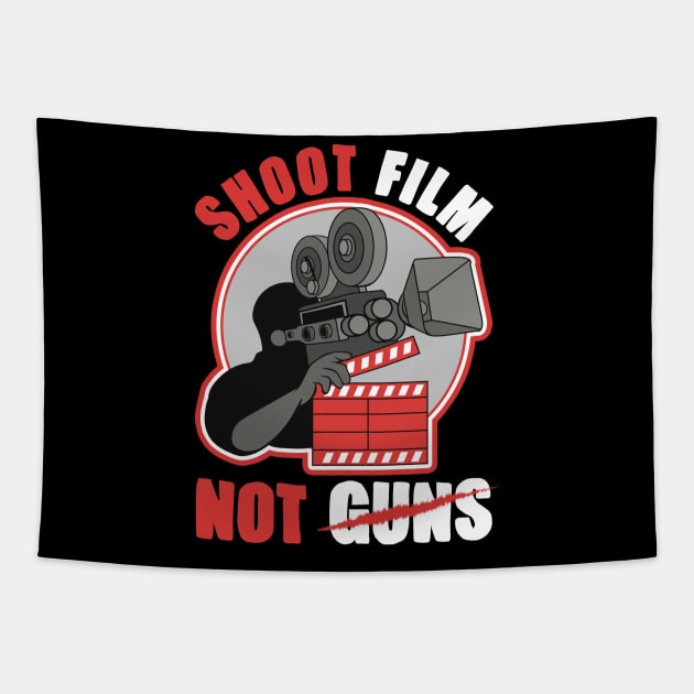 Shoot Film Not Guns Pacifist Filmmaker Director Tapestry by theperfectpresents