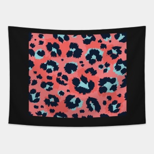 Pink And Red Leopard Animal Print Skin Tapestry