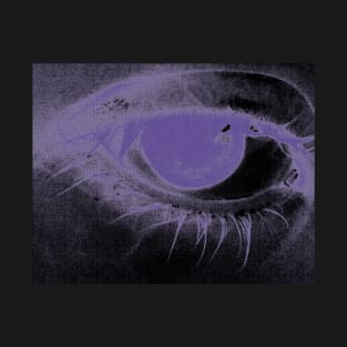 Purple Eye Edit - Relief Print Style - Photography T-Shirt