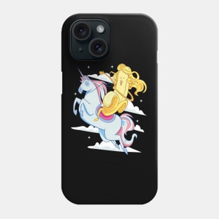 Heroic Banana With Long Hair Riding An Unicorn Phone Case