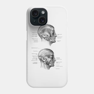 Face Muscular Diagram - Dual Side View Phone Case