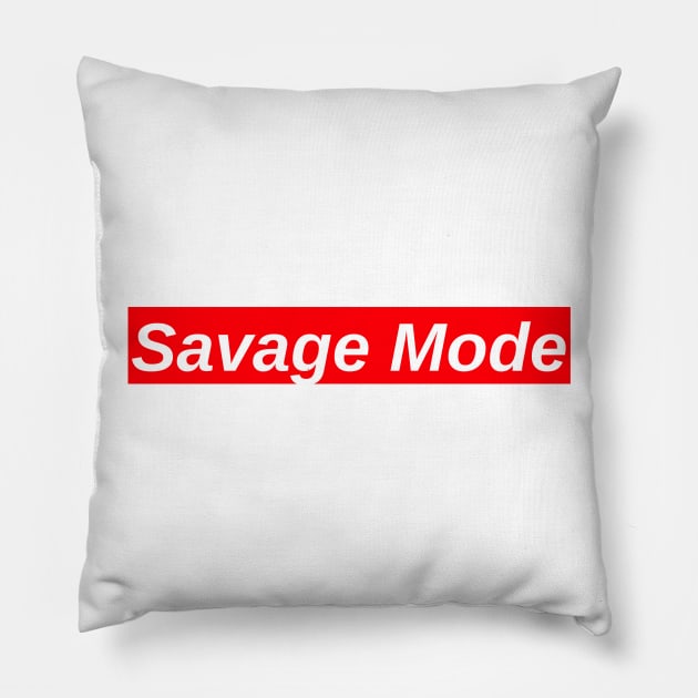 Savage Mode // Red Box Logo Pillow by FlexxxApparel