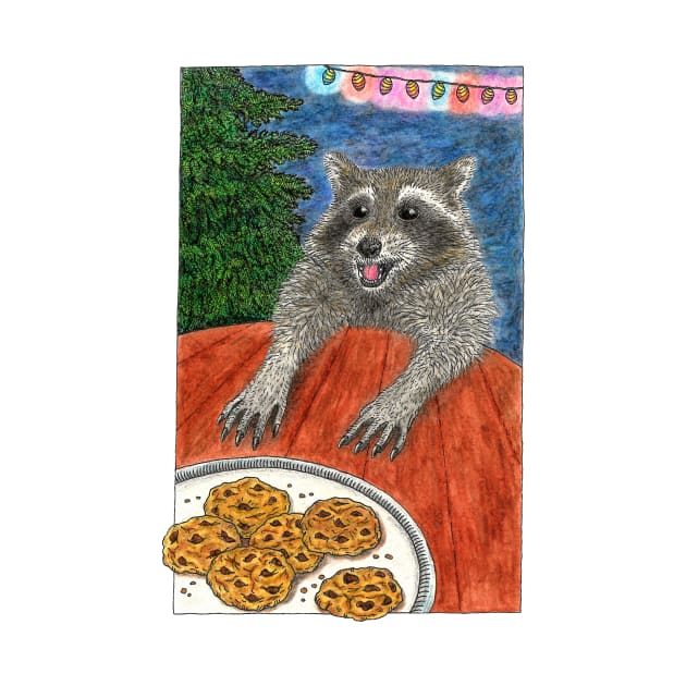 Racoon & cookies by Bioshart