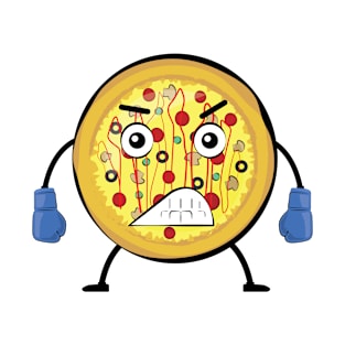 Pizza Boxer - Funny Character Illustration T-Shirt